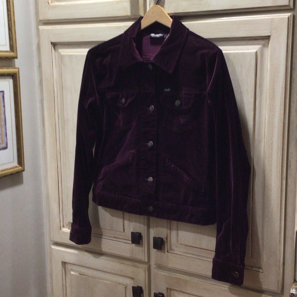 Wrangler Women's Rich Purple Denim Jacket Y2K